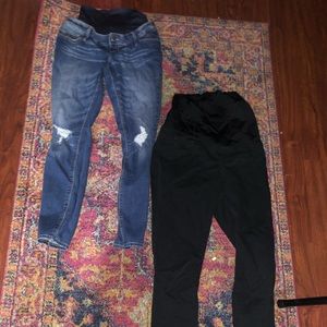 2 pair of old Navy maternity jeans!